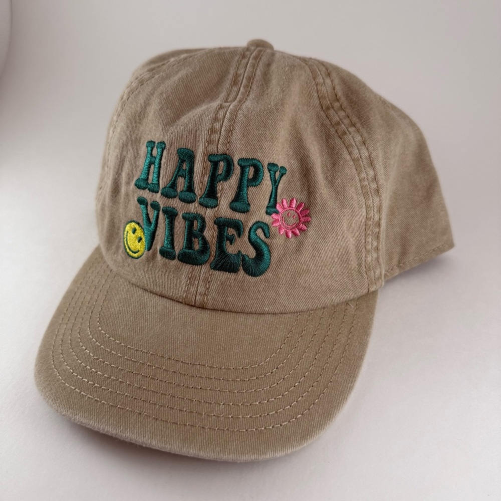 Kids Happy Vibes Baseball Hat - Picture 3 of 8
